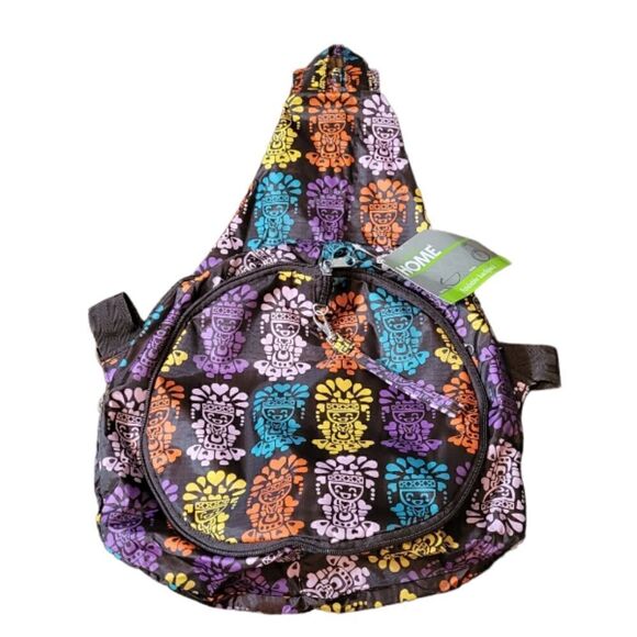 ColorfulĀ AztecāMenāPrintedāFoldableāSlingbackāBackpack,āNWTā - Picture 2 of 7